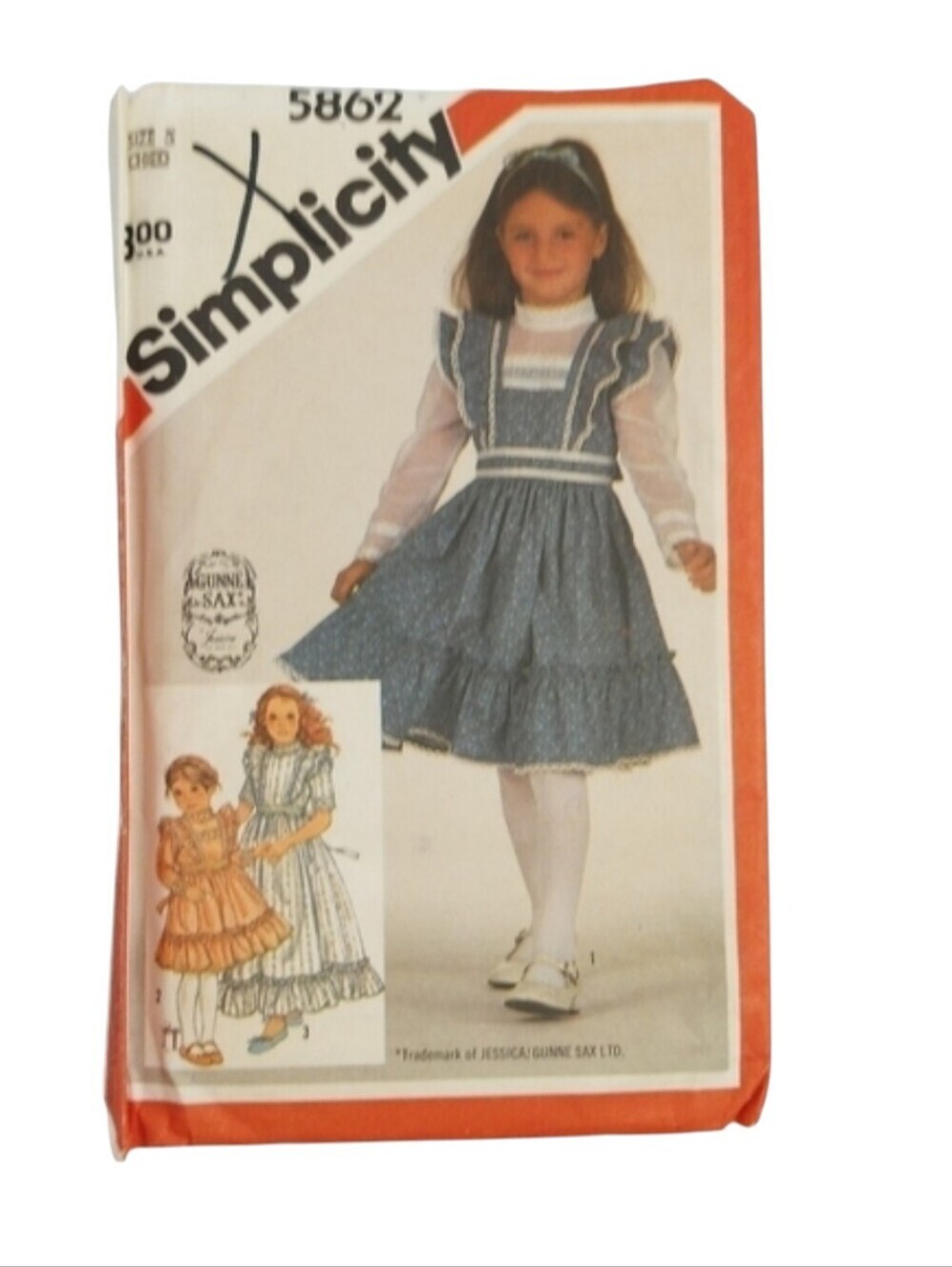 Vintage Childs Dress Gunne Sax Simplicity Pattern number 5862